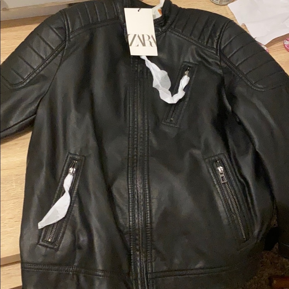 Faux leather jacket